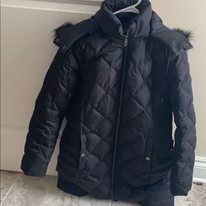 Kenneth Cole down jacket with faux fur hood